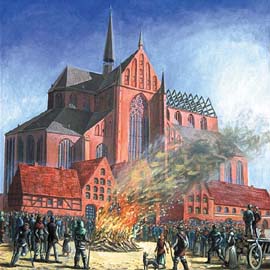 Papenbrand tom Sunde am 6. Oktober 1407